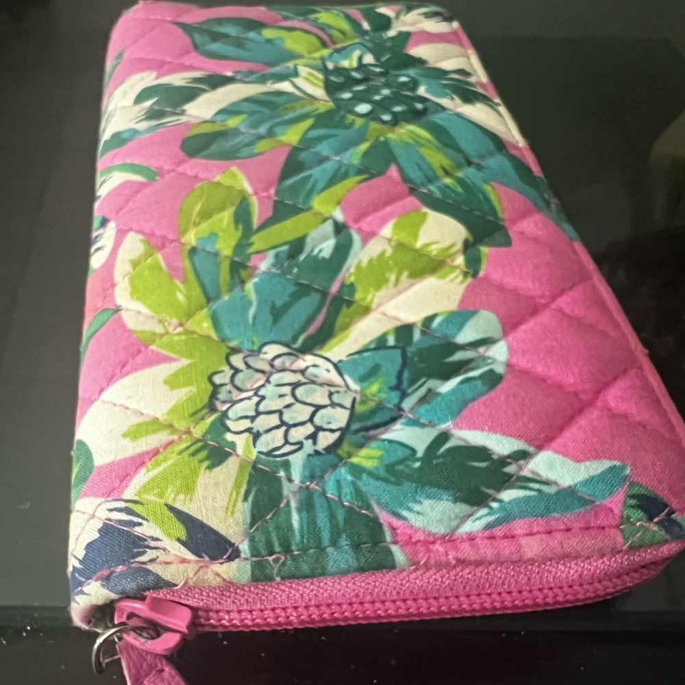 Vera Bradley Pink and Green Floral Wallet